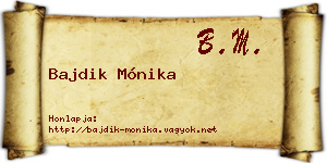 Bajdik Mónika névjegykártya